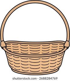The basket isolated on white background
