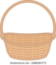 La cesta aislada en el fondo blanco