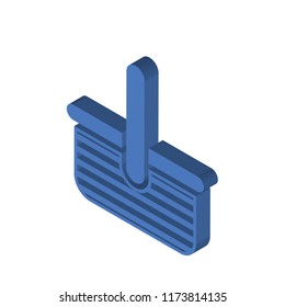 Basket isometric left top view 3D icon