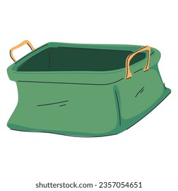 Cesta para la ilustración de la caricatura vectorial de lavandería aislada en un fondo blanco.