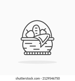 Basket line icon. Editable stroke and pixel perfect. Can be used for digital product, presentation, print design and more.
