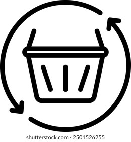 basket line icon illustration vector