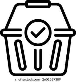 basket line icon illustration vector