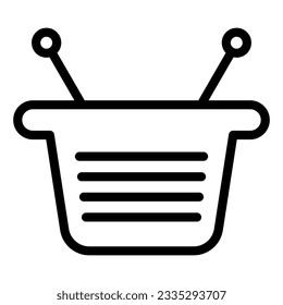 Icono de línea de cesta. Ilustración vectorial de mercado aislada en blanco. Compra el estilo de contorno diseñado para y la aplicación. Eps 10.