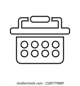 Basket line icon. Outline vector.