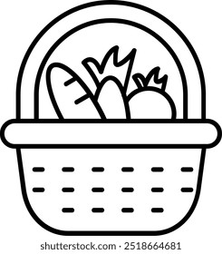 Basket Line vector Icon Design