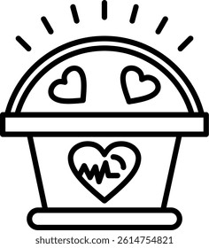 Basket Line Vector Icon Design