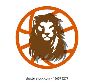 Basket Lion Leo Head Face Image Vector Icon Logo