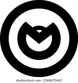 basket or logo business illustration, circle line cut