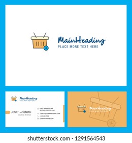 Basket Logo design with Tagline & Front and Back Busienss Card Template. Vector Creative Design