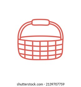 icono de la cesta del logotipo de la tienda de comestibles con logotipo de la cesta para el diseño web o la ilustración vectorial aislada de la empresa Eps Ai