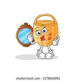 the basket make up mascot. cartoon vector