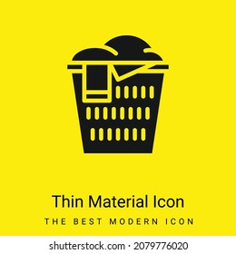 Icono mínimo de material amarillo brillante de la cesta