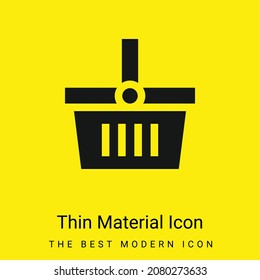 Basket minimal bright yellow material icon