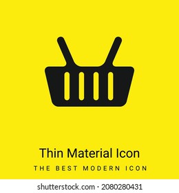 Icono mínimo de material amarillo brillante de la cesta