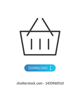 Basket modern simple outline vector icon