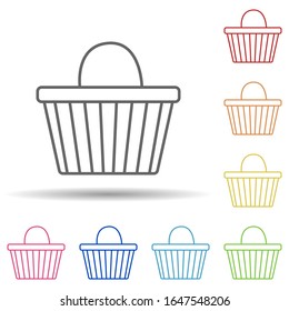 Basket in multi color style icon. Simple thin line, outline vector of mobile banking icons for ui and ux, website or mobile application
