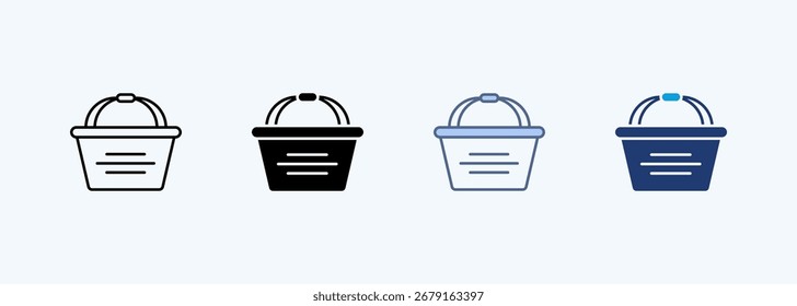 Basket Multiple Style Icon Collection