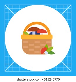 Basket with mushrooms