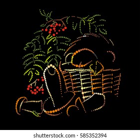Basket with mushrooms