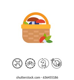 Basket with mushrooms