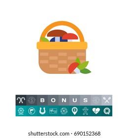 Basket with mushrooms