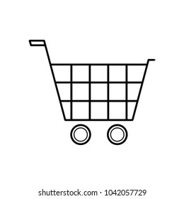 basket on wheels icon