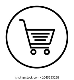 basket on wheels icon