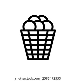 Basket Outline Icon. Basket Icon