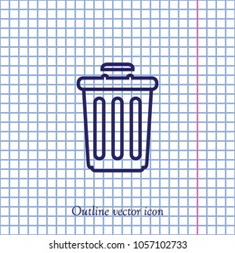 Basket outline icon, vector design