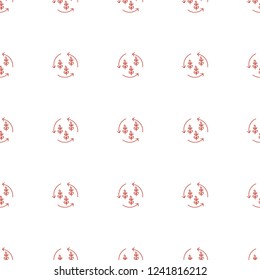 basket pattern repeat seamless on white background. Editable line basket icons from agriculture collection. harvest icon for web and mobile.