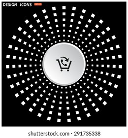basket with phone. icon. vector design