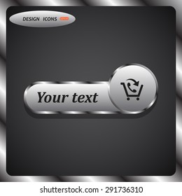 basket with phone. icon. vector design