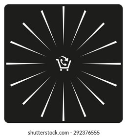 basket with phone. icon. vector design