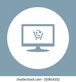 basket with phone. icon. vector design