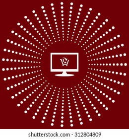 basket with phone. icon. vector design