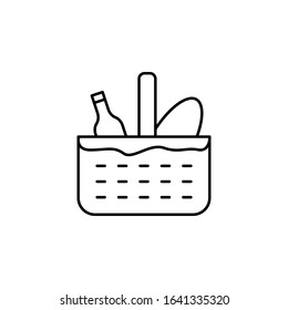 Basket picnic icon. Simple line, outline vector elements of spring icons for ui and ux, website or mobile application