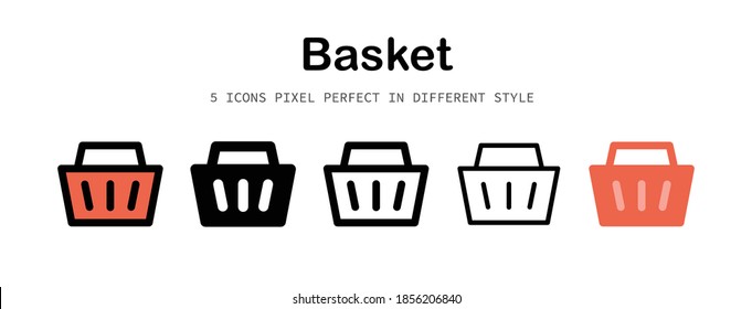 Icono de píxel de cesta perfecto para trabajos de diseño como sitio web, aplicación, infografía, libro, revista, presentación, afiche, impresión de pantalla.