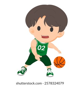 a basket player is dribbling the ball