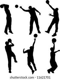 basket players vector
