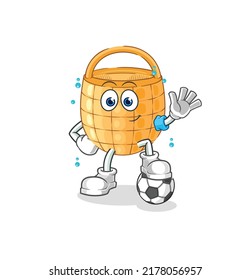 the basket playing soccer illustration. character vector