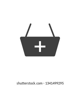 basket plus icon. One of the collection icons for websites, web design, mobile app