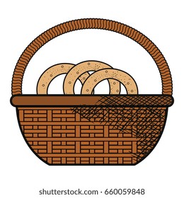basket with pretzel product