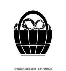 basket with pretzels icon