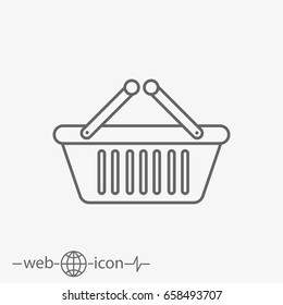 basket for products vector icon