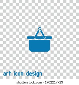 icono de vectores de cesta de productos en un fondo abstracto