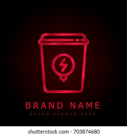 Basket red chromium metallic logo