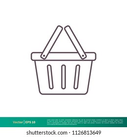 Basket, Retail, e-Commerce Icon Vector Logo Template Illustration Design. Vector EPS 10.