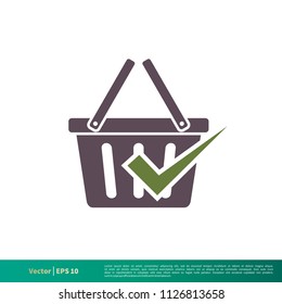 Basket, Retail, e-Commerce Icon Vector Logo Template Illustration Design. Vector EPS 10.