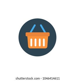 Basket round vector flat icons